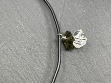 Load image into Gallery viewer, Rough Moldavite With Herkimer Diamond And Necklace