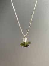 Load image into Gallery viewer, Natural Raw Moldavite & Libyan Desert Glass Bead Pendant Necklace