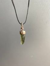 Load image into Gallery viewer, Silver Cup Rough Moldavite Pendant