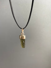 Load image into Gallery viewer, Silver Cup Rough Raw Moldavite Pendant