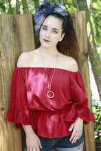 Load image into Gallery viewer, Jenna Burgundy Top