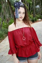 Load image into Gallery viewer, Jenna Burgundy Top