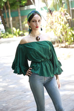 Load image into Gallery viewer, Jenna Pine Green Top