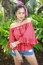 Load image into Gallery viewer, Jenna Scarlet Red Top