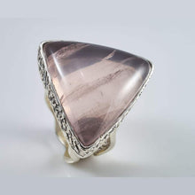 Load image into Gallery viewer, Beta2 Rose Quartz  Silver Ring