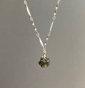 Natural Moldavite Pendant Necklace