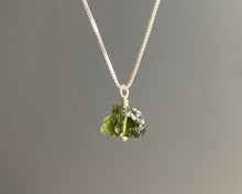 Load image into Gallery viewer, Cup-Shape Raw Moldavite Pendant Necklace