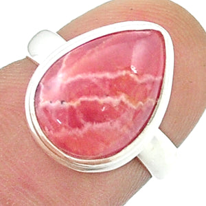 Rhodochrosite Silver Ring