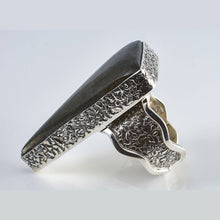 Load image into Gallery viewer, Shumo Labradorite Silver Ring
