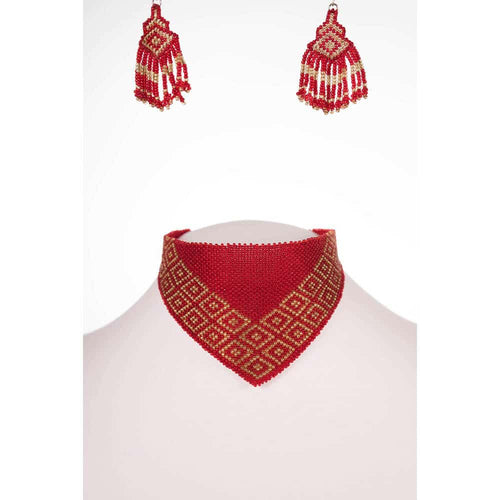 VeeraRed Necklace Set