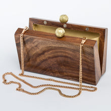 Load image into Gallery viewer, TriTea Evening Teak Wood  Sling Clutch Bag