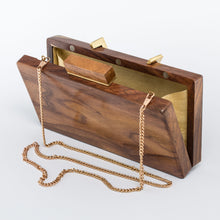 Load image into Gallery viewer, Tea Wood Evening Sling Clutch Bag Teak Handmade